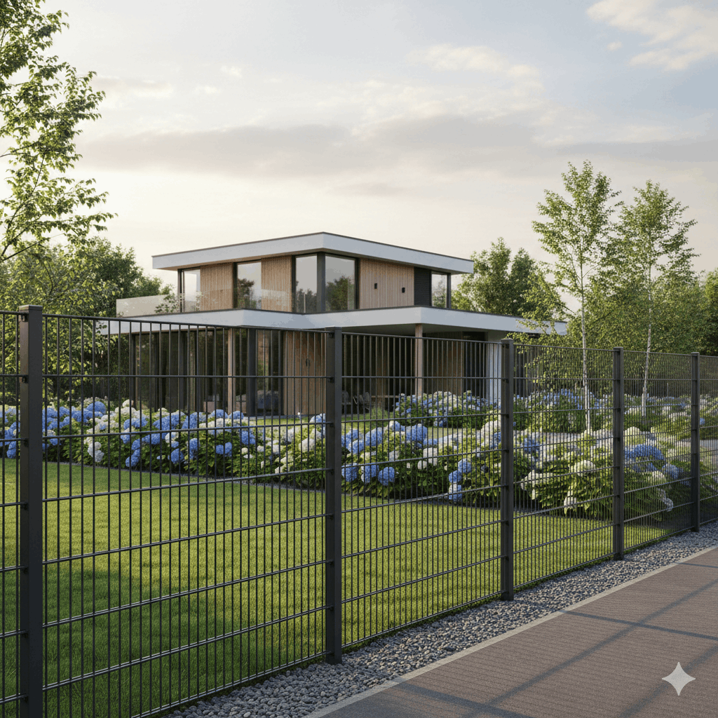 Doppelstabmattenzaun im Garten Der Doppelstabmattenzaun Warum er so beliebt ist