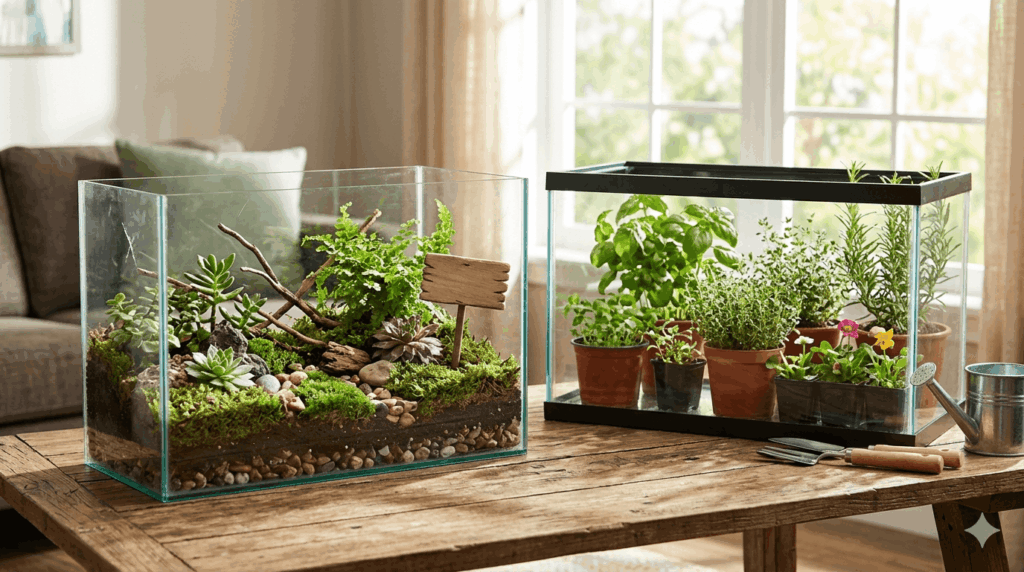 Altes Aquarium umfunktionieren – Ideen 2026