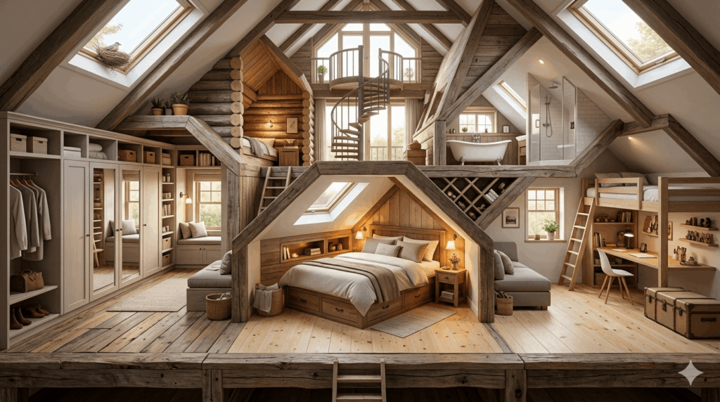 Ideen Dachboden als Schlafzimmer 2026