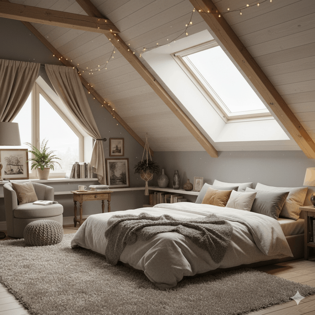 Schlafzimmer Ideen für Gemütlichkeit unter der Dachschräge 2026 Wohlfühlen mit Stil