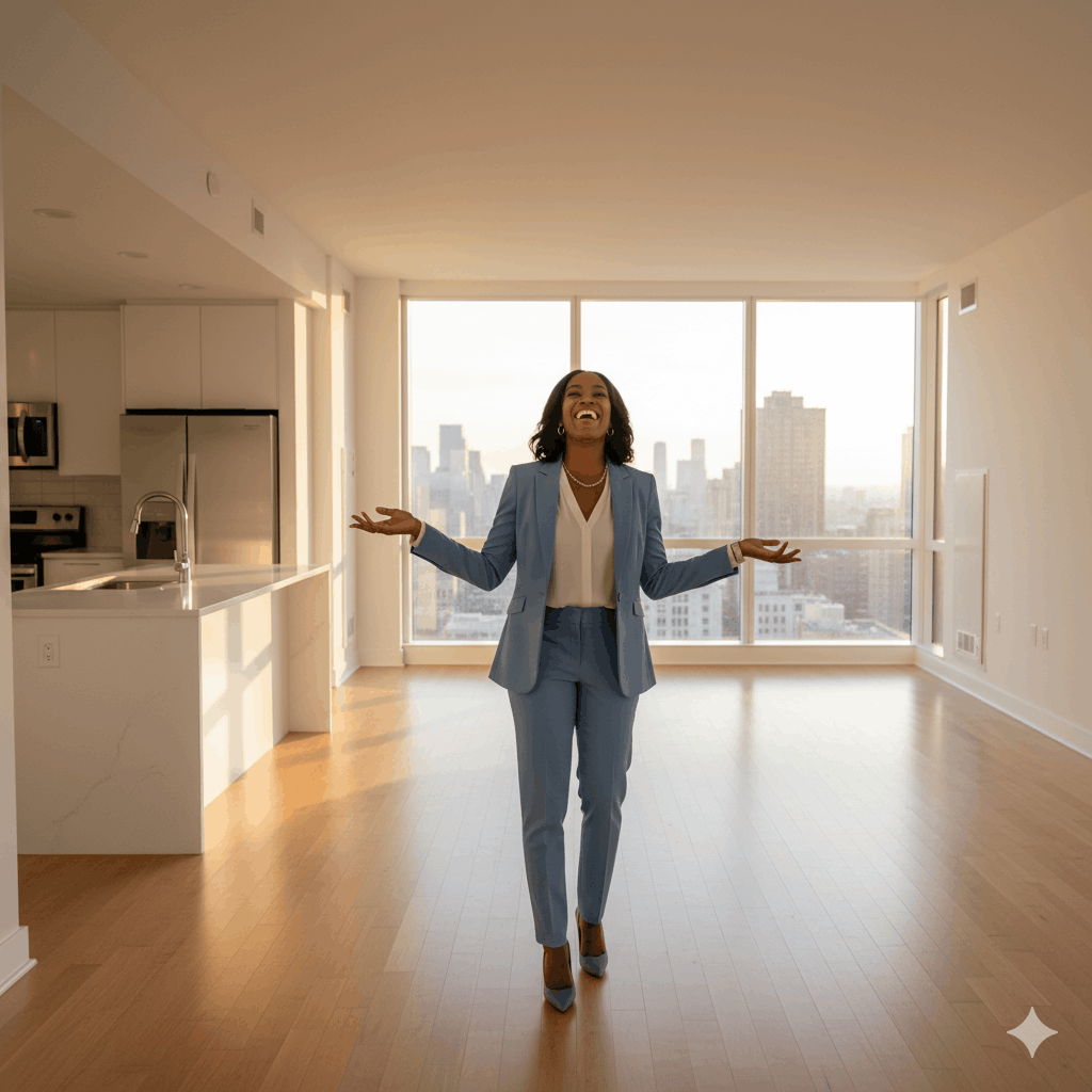 afroamerikanische Frau in Wohnung glücklich kulturelle Diversität wohnung-und-einrichtung.de Sidebar 4