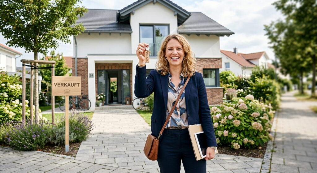 Glückliche Immobilienmaklerin wohnung-und-einrichtung.de Sidebar 1